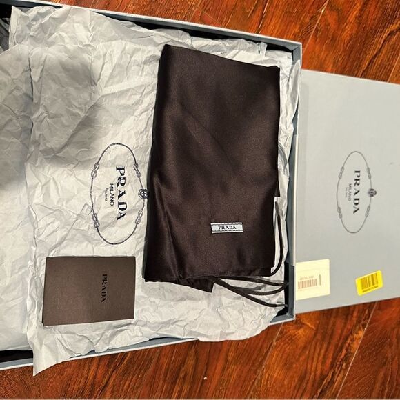 Prada Calzature Donna high heeled patent leather sandals size EU 35, tan NWT - Picture 12 of 13